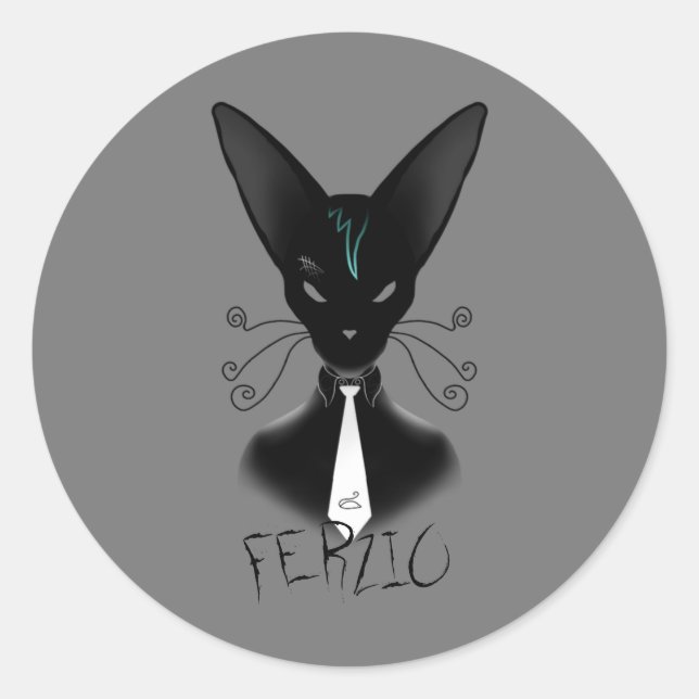 Shadow: The Urban Hitcat Classic Round Sticker (Front)