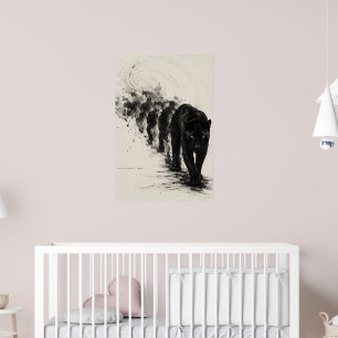Shadow Walker Black Cat Design Poster