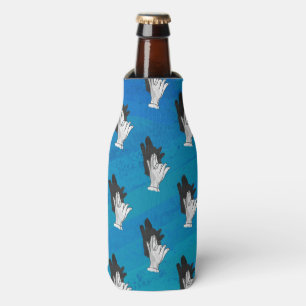 Shadow Wolf on Blue Bottle Cooler
