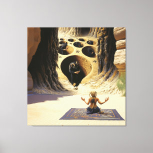 Shadow Work Occult Dark Witchy Recovery AI Art Canvas Print