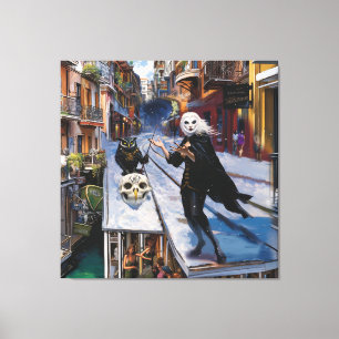 Shadow Work Occult Dark Witchy Recovery AI Art Canvas Print