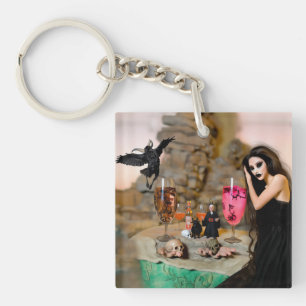 Shadow Work Occult Dark Witchy Recovery AI Art Keychain