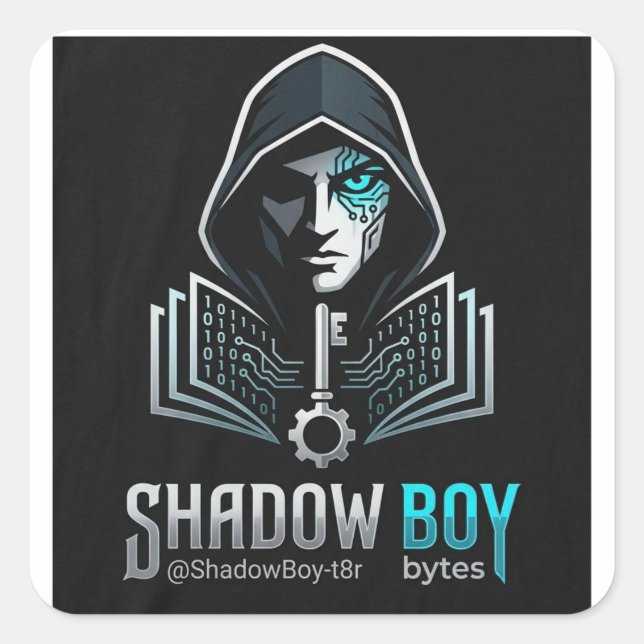 shadowboy square sticker (Front)