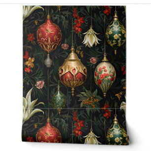 Shadowed Christmas Ballet Botanical Wallpaper