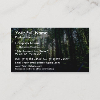 Shadowed grove from the Forest Business Card