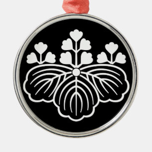 Shadowed paulownia with 5&3 blooms metal ornament