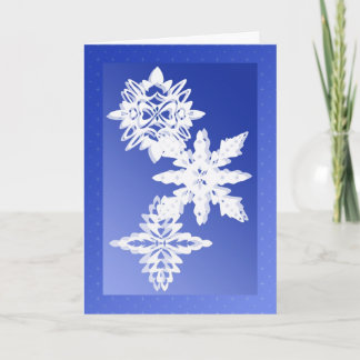 Shadowed snowflakes holiday card