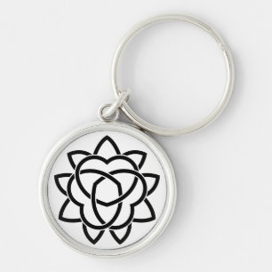 Shadowed triplicate mandarin orange keychain