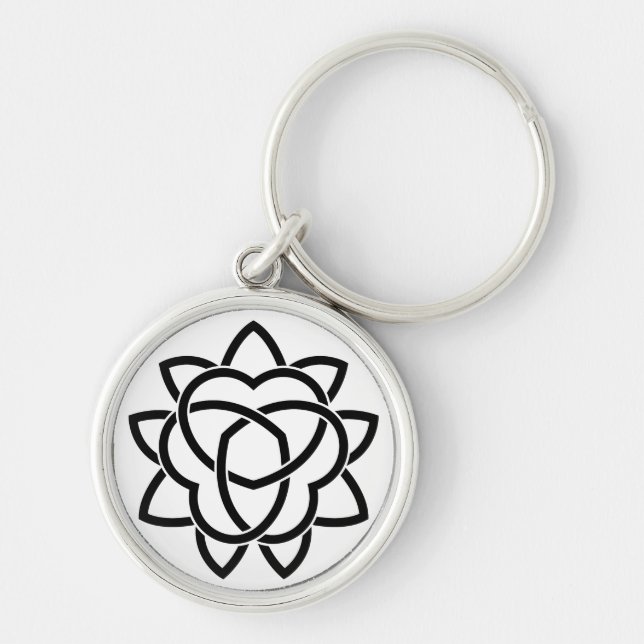 Shadowed triplicate mandarin orange keychain (Front)
