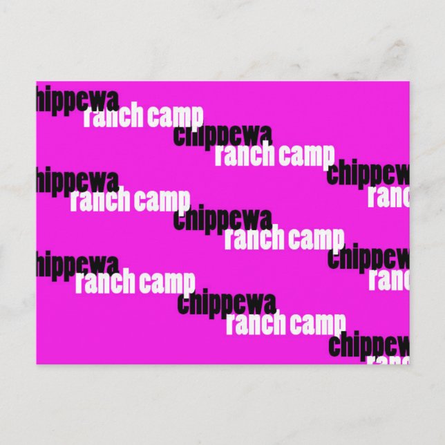 Shadowing Chippewa (Pink) Postcard (Front)