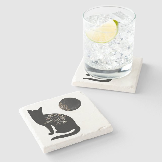 Shadowing Moon Stone Coaster (Side)