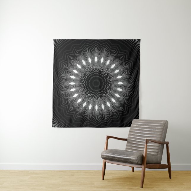 Shadowlight Mandala Tapestry (In Situ)