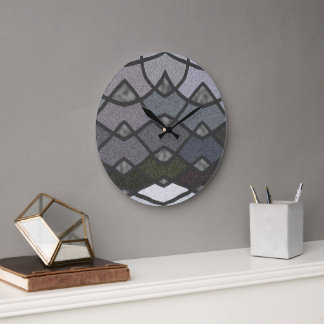 Shadows and Granite Large Clock