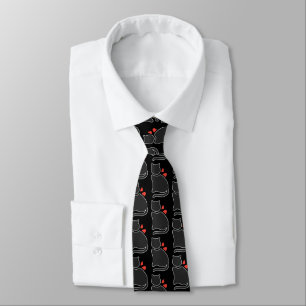 Shadows Black Cats with Red Bow Tie