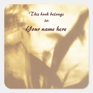 Shadows Bookplate Square Sticker
