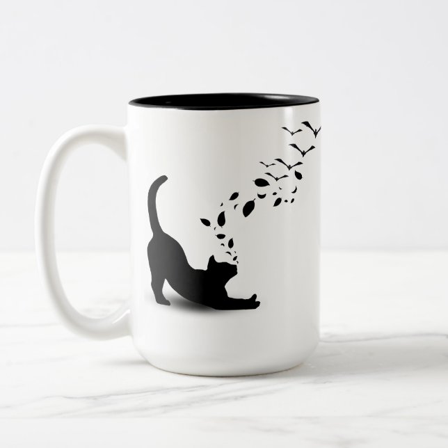 "Shadows in Motion" Two-Tone Coffee Mug (Left)