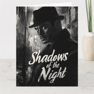 Shadows of the Night - Film Noir Style Design Card