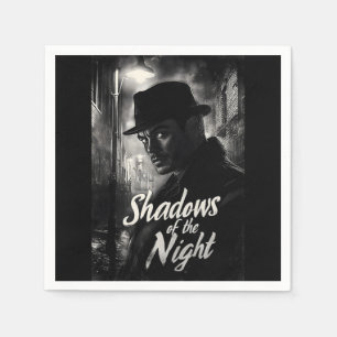 Shadows of the Night - Film Noir Style Design Napkin