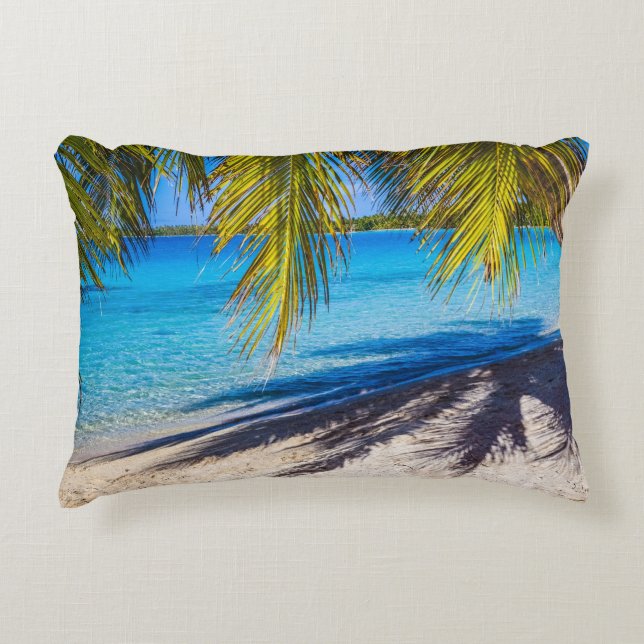 Shadows on the beach accent pillow (Front)