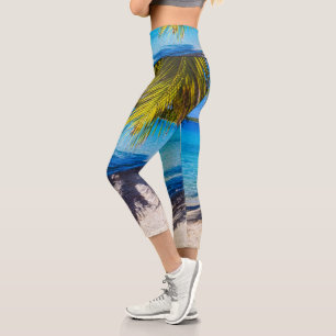 Shadows on the beach capri leggings