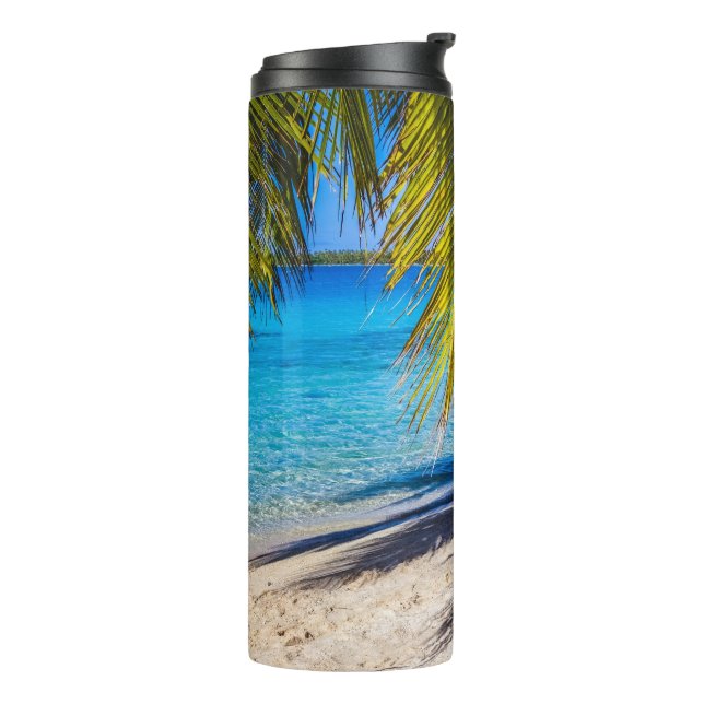Shadows on the beach thermal tumbler (Rotated Left)