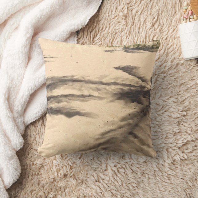 Shadows on the Sand Throw Pillow (Blanket)