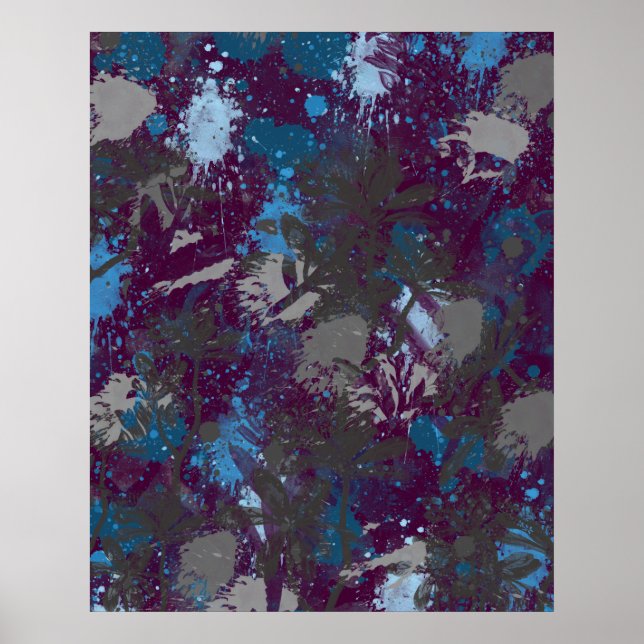 Shadowy Floral  Poster (Front)