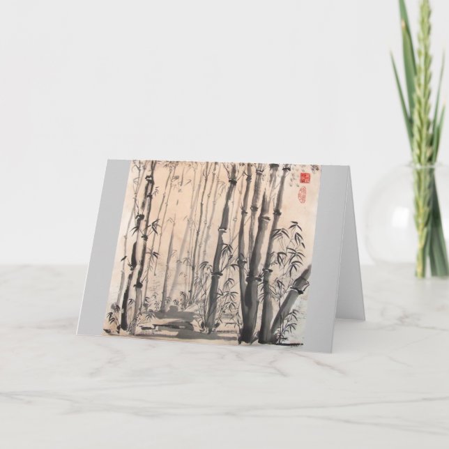 Shady Bamboo Forest Card (Front)