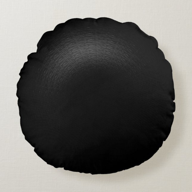 Shady Black - Create Your Own Round Pillow (Front)