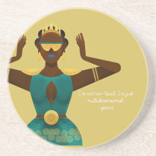 Shady Gemini Quotes Coaster