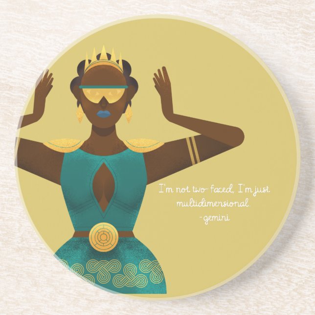 Shady Gemini Quotes  Coaster (Front)