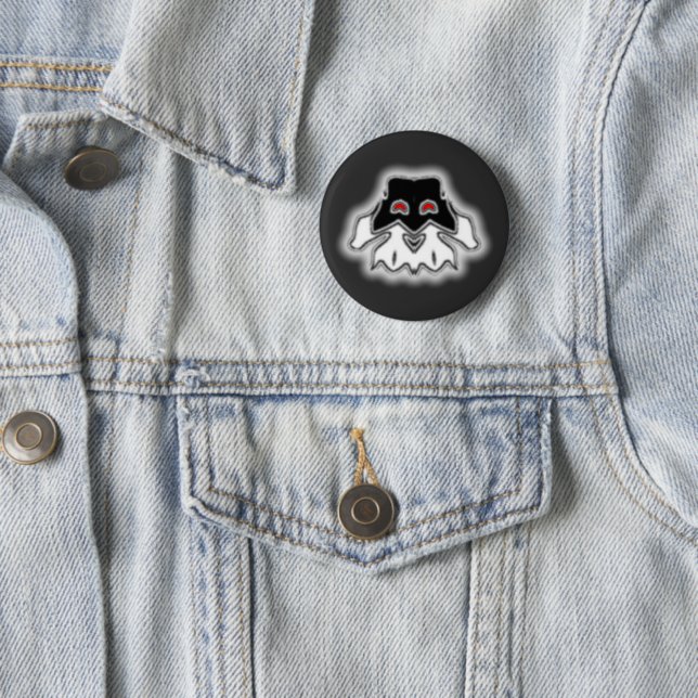 Shady Ghost 2 Inch Round Button (In Situ)