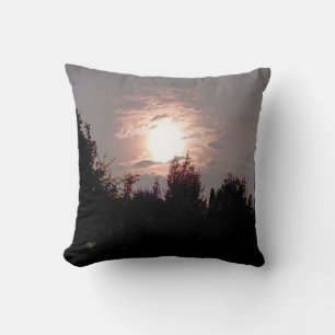 Shady Moon Nature Photography Throw Pillow