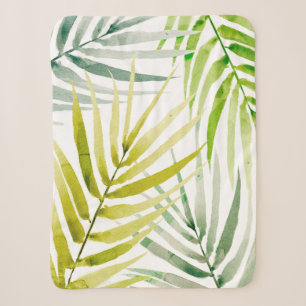 Shady Palms Sherpa Blanket