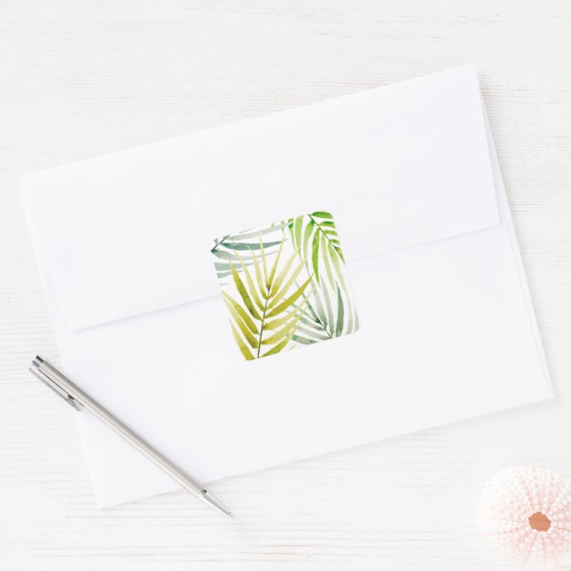 Shady Palms Square Sticker (Envelope)