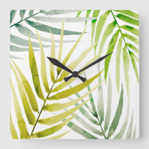 Shady Palms Square Wall Clock