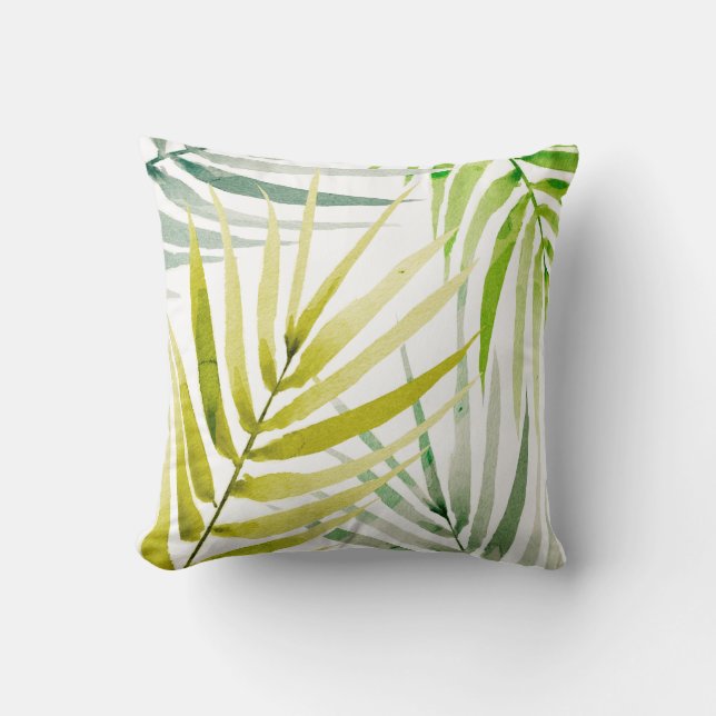 Shady Palms Throw Pillow (Front)