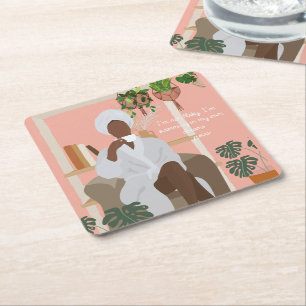 Shady Pisces Quotes  Square Paper Coaster