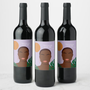 Shady Pisces Quotes Wine Label