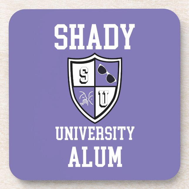 Shady University Alum gossip grad funny periwinkle Coaster (Front)