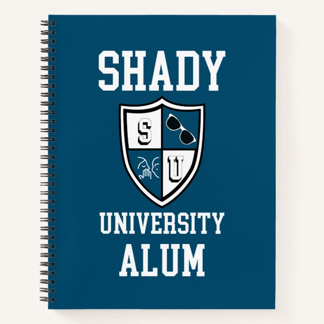 Shady University Alum grad personalized ocean blue Notebook (Front)