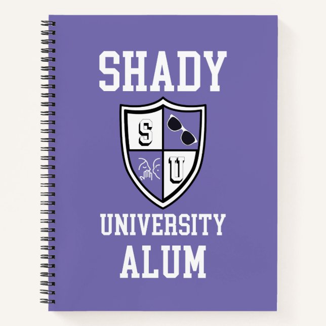 Shady University Alum grad personalized purple Notebook (Front)