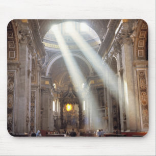 Shafts of sunlight pour through the windows mouse pad