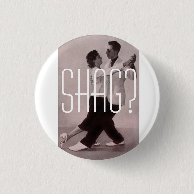 Shag 1 inch round button (Front)