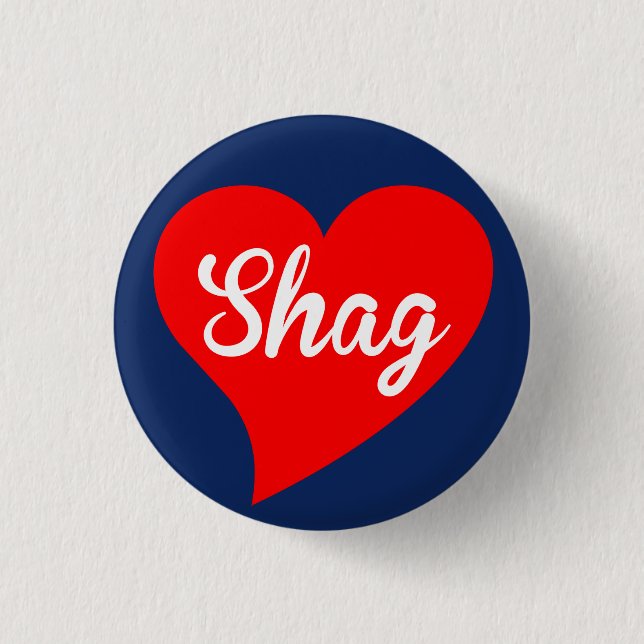 Shag Red Heart, Sailor 1 Inch Round Button (Front)