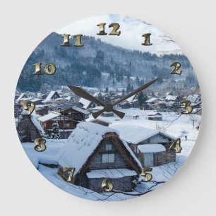 Shagawa River Valley Gifu Japan Large Clock