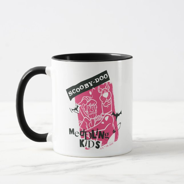 Shaggy and Scooby-Doo Meddling Kids Punk Outline Mug (Left)