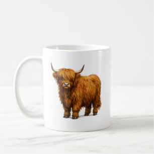 Shaggy Highland Cow Portrait Coffee Mug