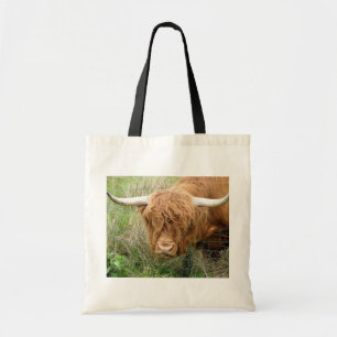 Shaggy Highland Cow Tote Bag