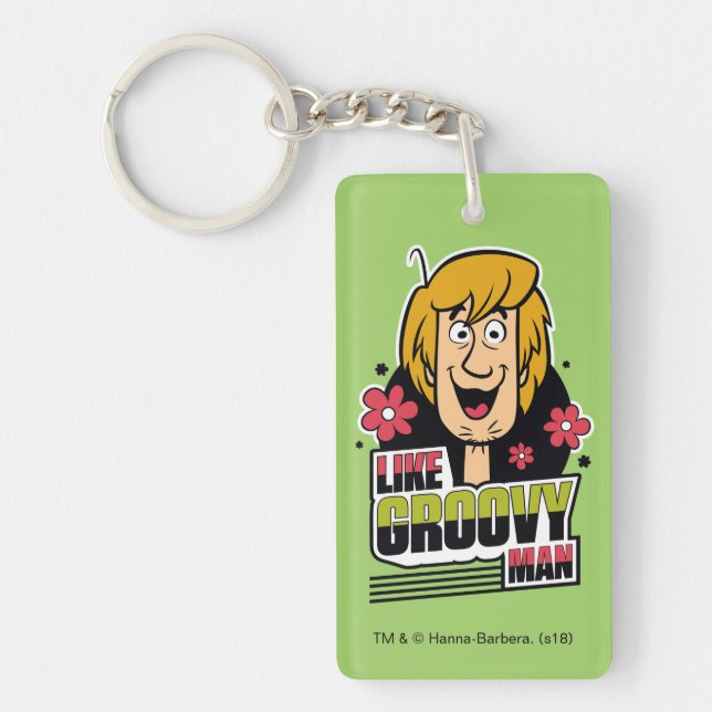 Shaggy "Like Groovy Man" Graphic Keychain (Front)